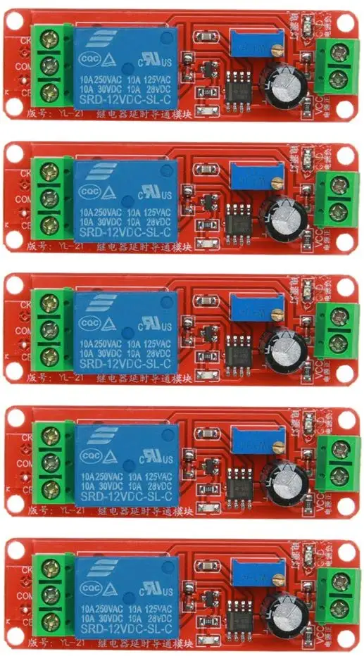 Cuburtas NE555 12V DC Регулируемый 0 10 секунд реле задержки таймера защитный модуль