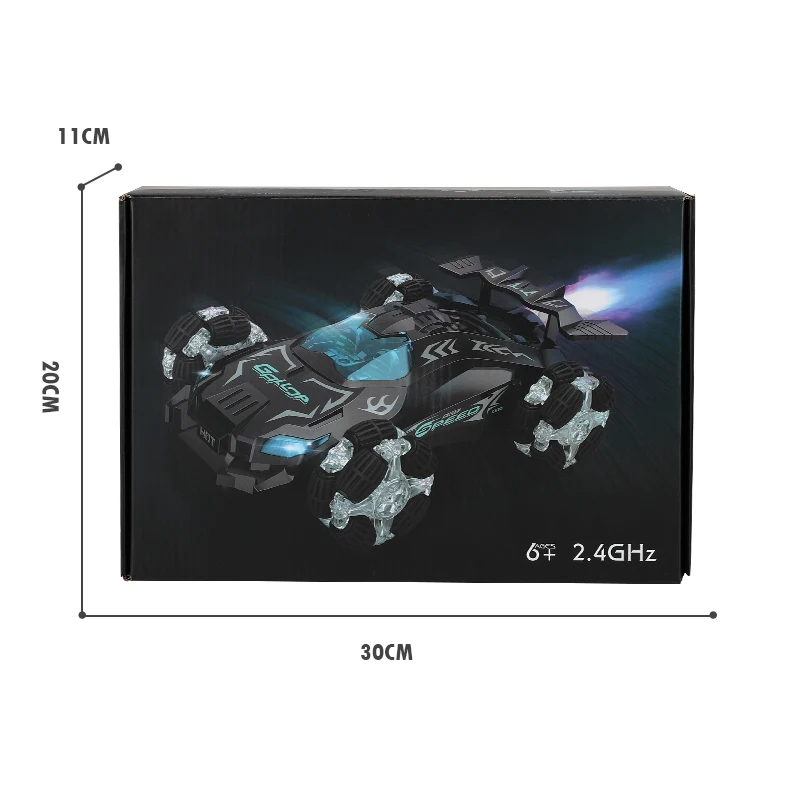 

Pickwoo C17 1:12 2.4Ghz RC Stunt Car 4WD Spray Vehicle Radio Control Racing 360 Degree Rotate Drift Model with Music Light Toys