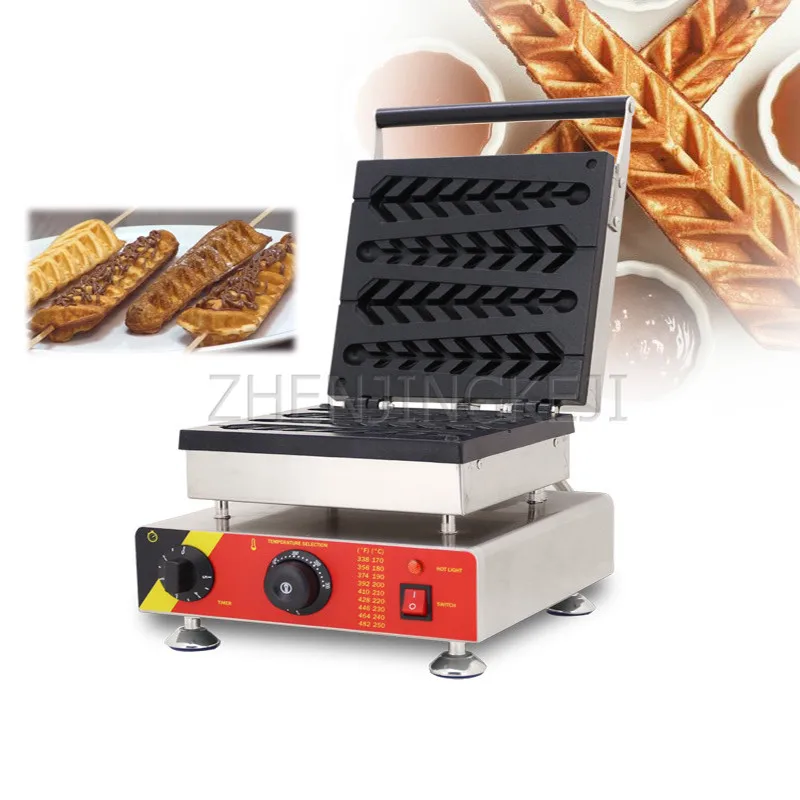 

Double Head Pine Tree Cake Fish Scale Cake Maker Non-stick Pan Coating Commercial Lolly Waffle Scones Machine Snack Appliances
