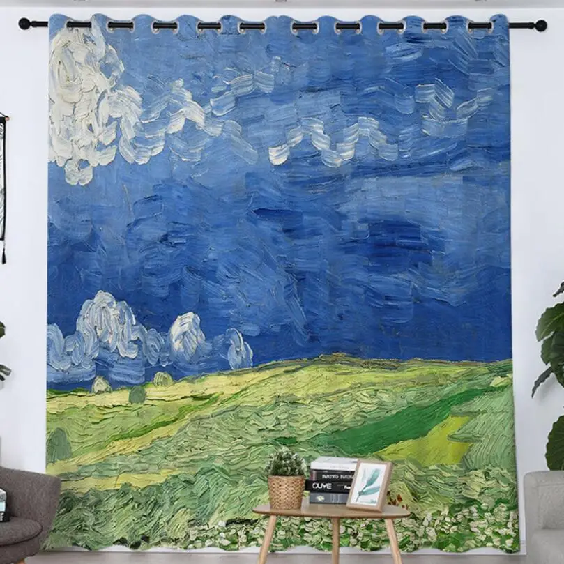 Картина маслом Ван Гога занавески с 3D принтом для детской спальни гостиной
