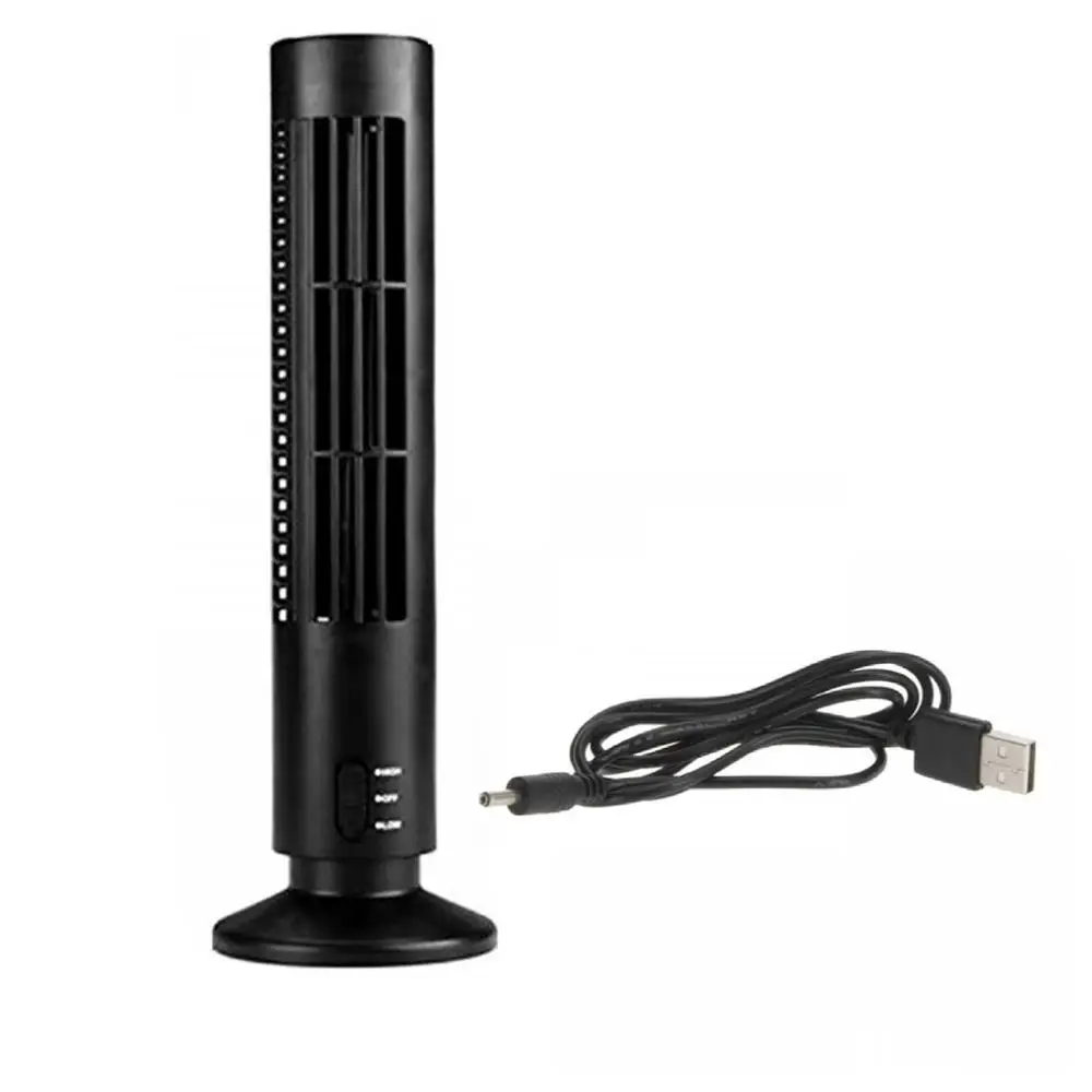 Mini Portable USB Powered Tower Shape PC Laptop Fan Desktop Cooling Bladeless Notebook Air Conditioner Low Noise | Компьютеры и офис
