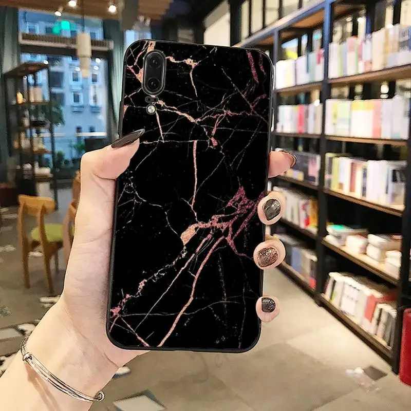 

black gold rock marble art Phone Case For Huawei honor Mate P 10 20 30 40 Pro 10i 9 10 20 8 x Lite