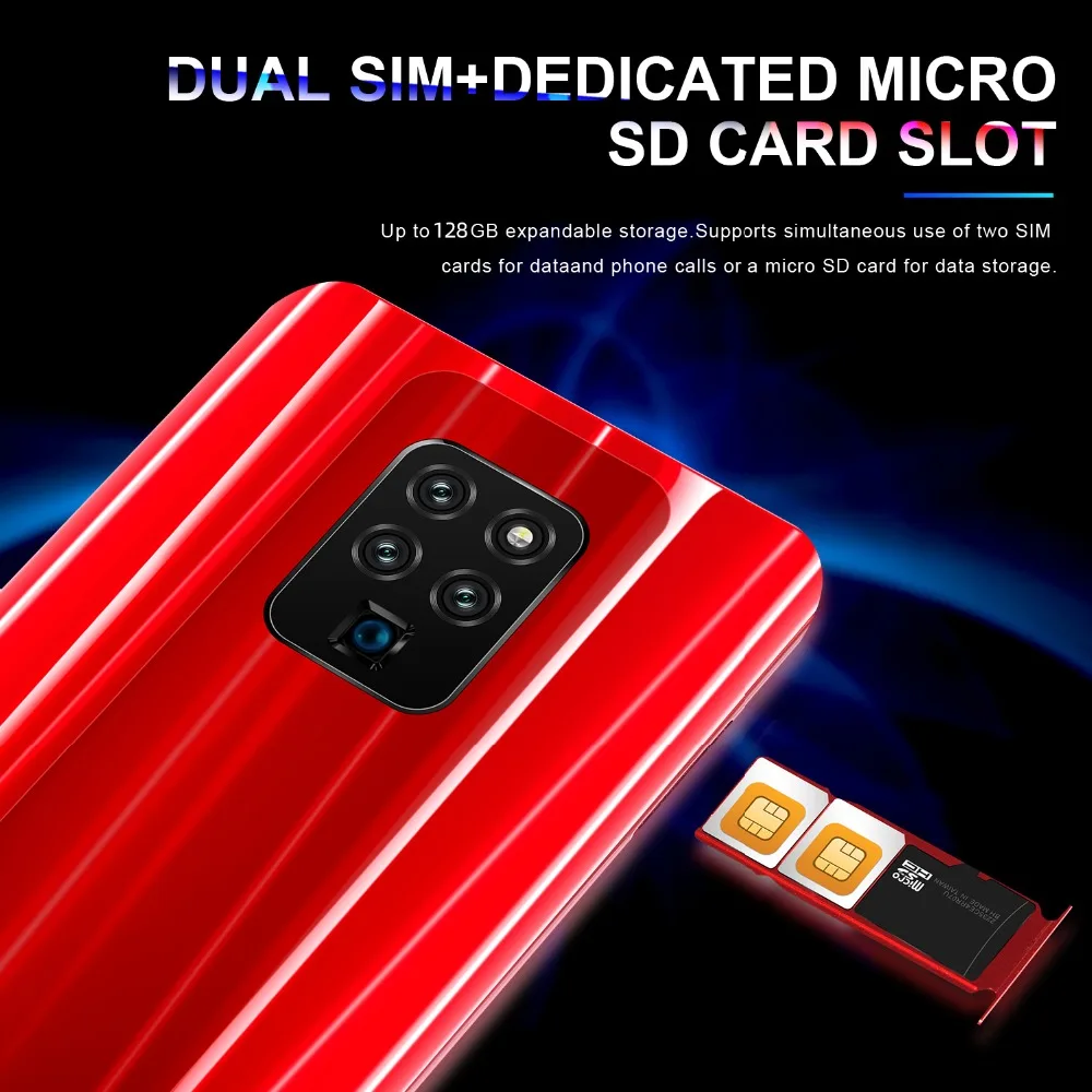 Mate35, 6,3 дюймов, 4G, смартфон, 6 ГБ ОЗУ, 128 Гб ПЗУ, экран капли воды, мобильный телефон, Распознавание отпечатков пальцев и лица, разблокировка, сотовый телефон