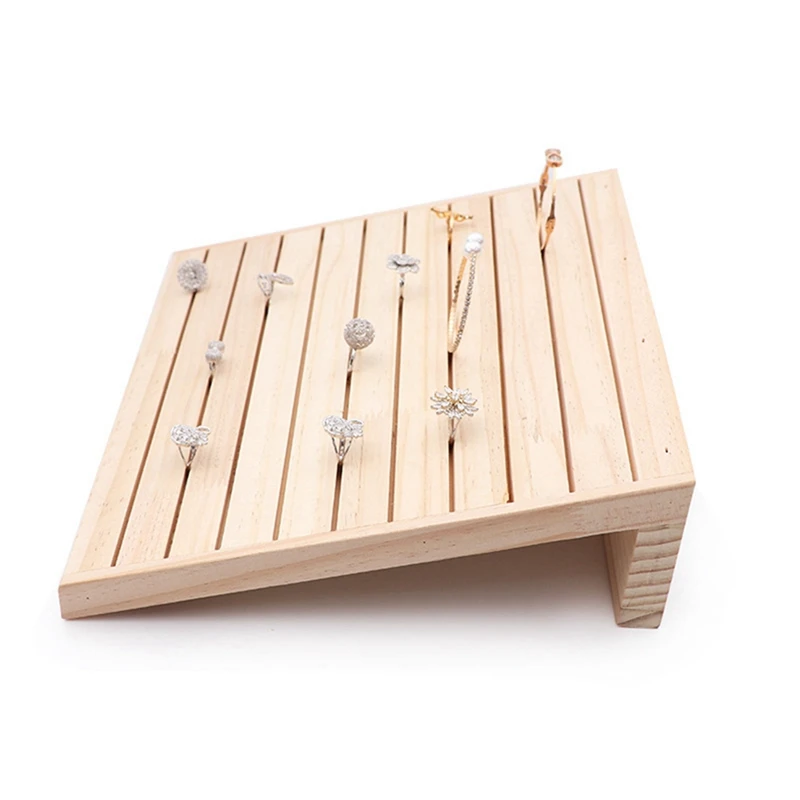 

Multifunction Ring Display Tray Jewellery Storage Holder & Wood Ring Display Case Jewelry Display Tray Holder