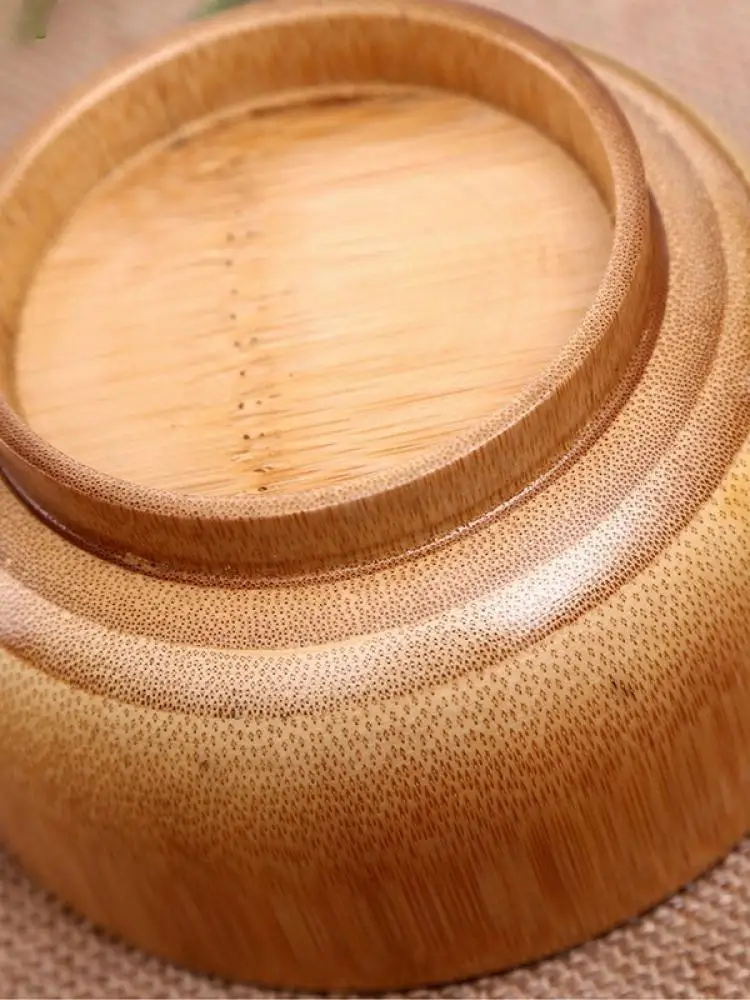 

3 Sizes Eco Friendly Bamboo Bowl For Serving Rice Soup Kitchen Utensils Wooden Bowl Handicraft Kitchen Accessories