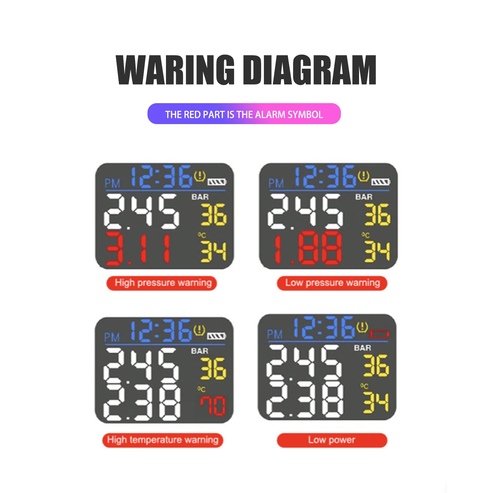 motorcycle tire monitor tpms pressure monitoring system f r 2 external sensor wireless lcd display moto tyre alarm systems free global shipping