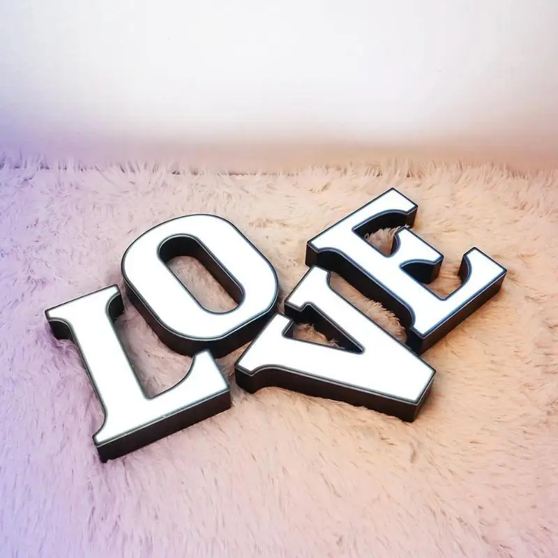 Английский буквенный светодиодный ночник Marquee знак Алфавит домашний Свадебный