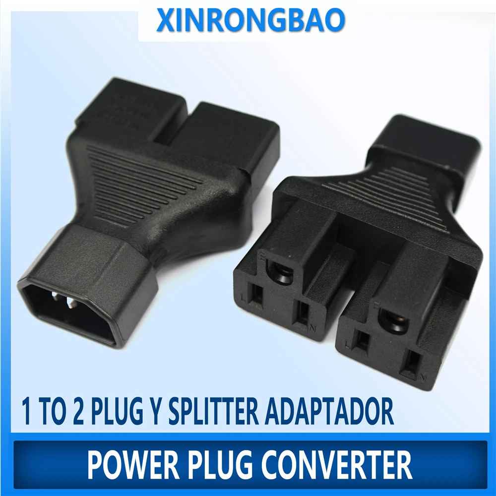 Разветвитель и переходник IEC 320 C14-Nema 5-15R PDU UPS IEC 3pin Male C14-2X US female