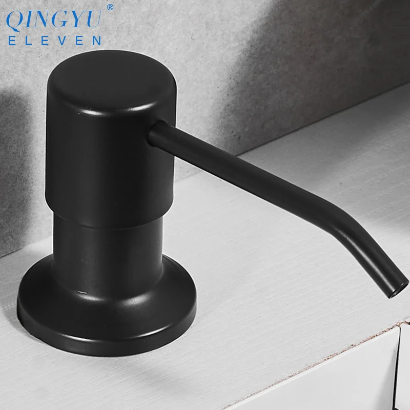 

Black Stainless Steel Sink Soap Dispenser ABS Plastic Bottle Pump Hand Liquid Soap Dispenser