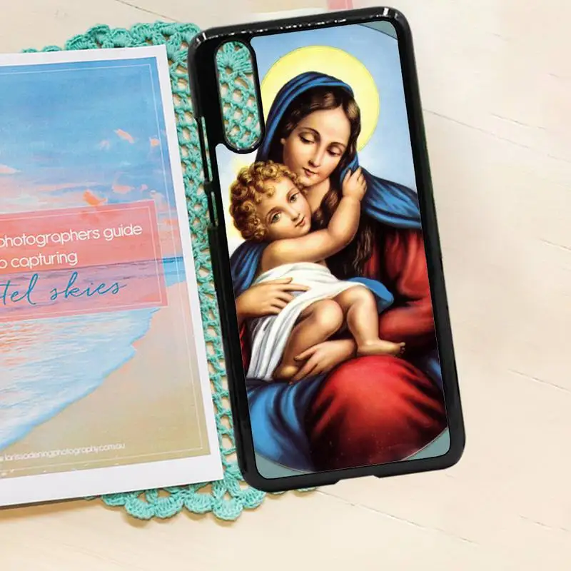 

Virgin Mary portrait Retro pattern luxury Anti-fall Phone Case PC for iPhone 11 12 pro XS MAX 8 7 6 6S Plus X 5S SE 2020 XR