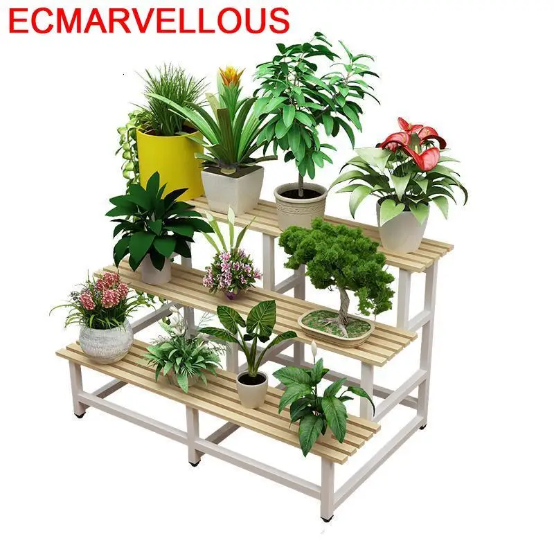 

Porta Piante Estanteria Jardin Etagere Pour Plante Wood Plantenrekken Rack Stojak Na Kwiaty Balcony Flower Shelf Plant Stand