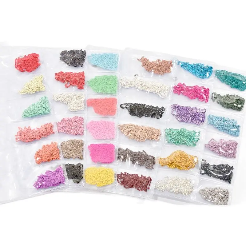 

6 стилей, s/bag, длинная цепочка для дизайна ногтей, сплав, полый цвет, 50 см/стиль, металлический Очаровательный Сплав для творчества, дизайн ног...