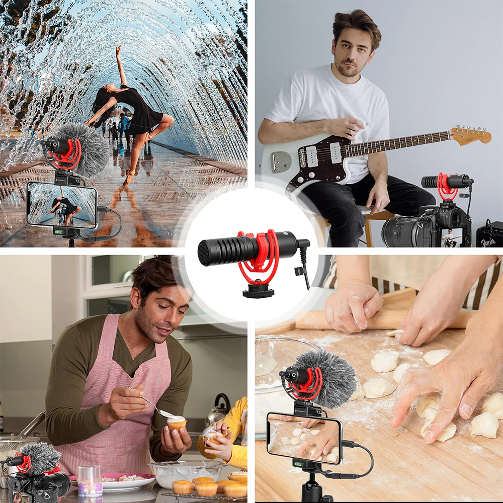 

BOYA BY-MM1 Shotgun Video Microphone Universal Recording Microphone Mic for DSLR Camera iPhone Android Smartphones Mac Tablet
