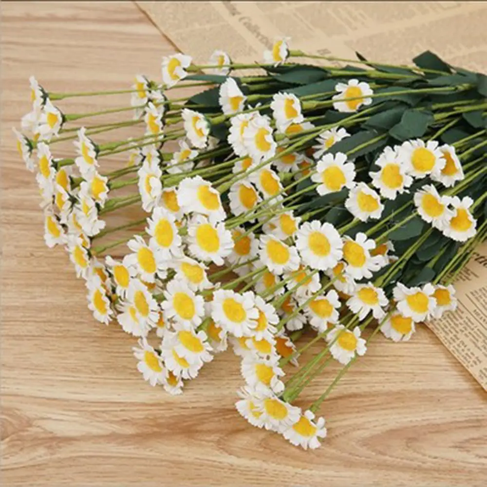 

Artificial Bunch Fake Silk Daisy Flowers Bouquet Home Table Wedding Party Decors