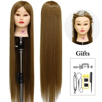 neverland 30 75cm long thick hairs practice training head hairdressing styling synthesis training mannequin doll head