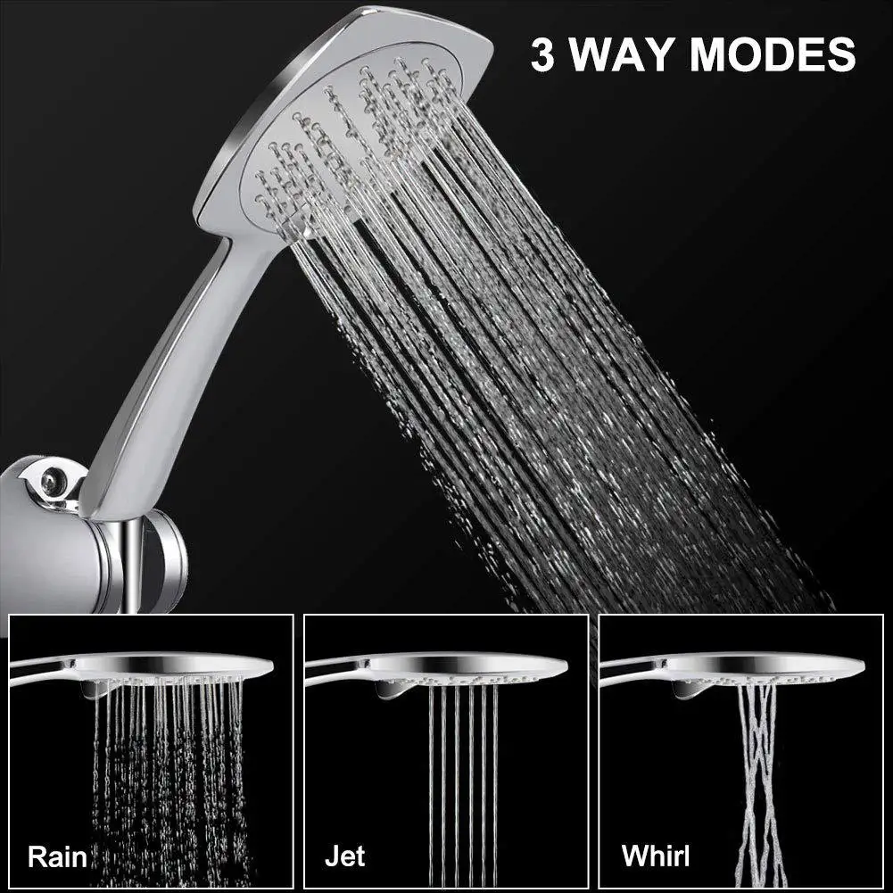 

Hot Sale 300 Holes Shower Head Water Saving Flow With Chrome ABS Rain High Pressure Spray Nozzle Bathroom Accessories
