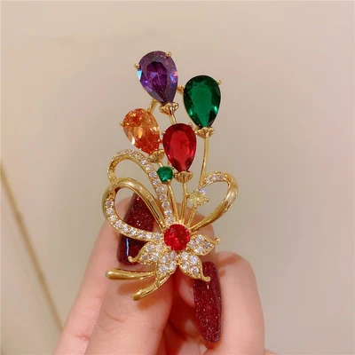 

Pins Balloon Brooch For Women's High-End Bouquets Atmosphere Luxury Tide Personality Sweater Suit Corsage Pin Buckle Joker Gift