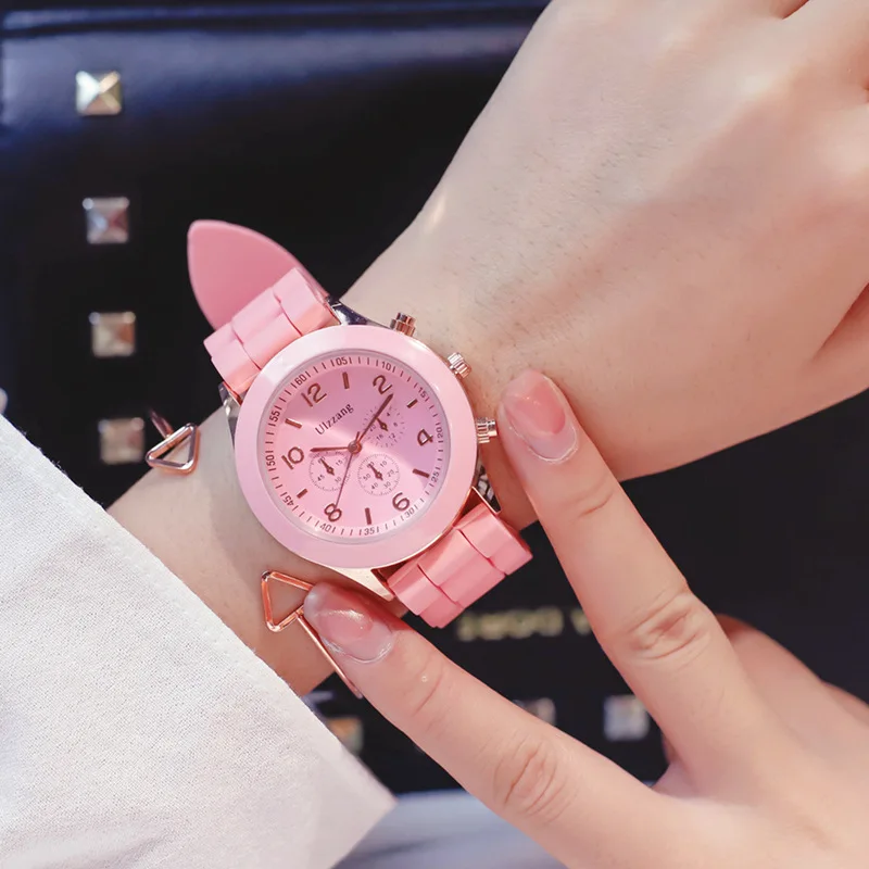 

Geneva Style Women's Fashion Silicone Watches Casual Female Quartz Wristwatches 2019 Ulzzang Popular Brand Clock Reloj Mujer
