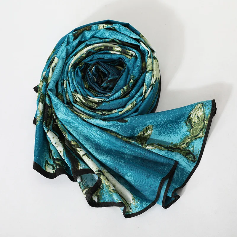 

sunscreen Silk Wraps Scarf Summer Shawls ScarvesLadyBandana Hijabs beach Bufand de seda Foulard ensoieprotecto solar playa rusia