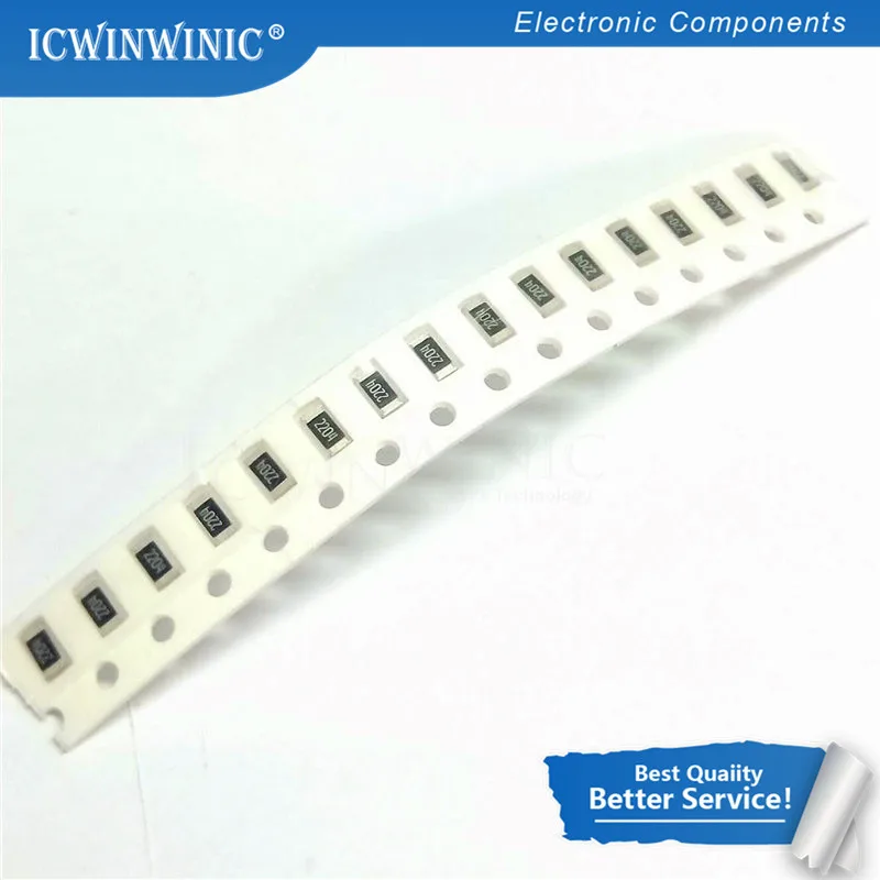 100 шт. 1206 SMD резистор 1% 820 Ом чиповый 0 25 Вт 1/4 820R 821 | Электронные компоненты и