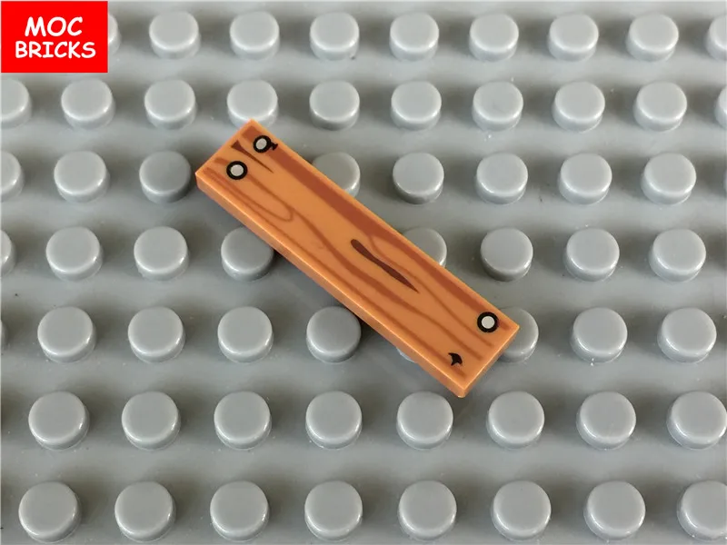 1X4 Medium Flesh 10 шт./лот DIY печатные части могут плитка круглая 1x1, конверт, клавиатура, доска из дерева узор строительный блок кирпичи детские игрушки подарки - Цвет: 1X4 Medium Flesh