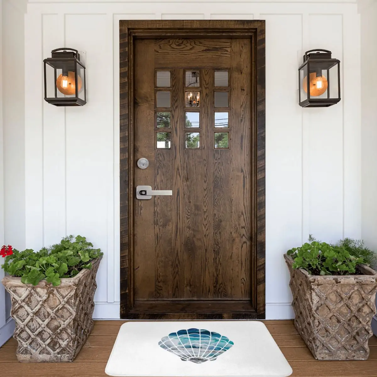 Морской пляжный Придверный коврик ковер из полиэстера нескользящий напольный