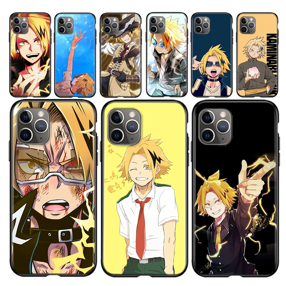 

Denki Kaminari My Hero Anime Silicone Cover For Apple Iphone 12 Mini 11 Pro XS MAX X XR 6 7 8 Plus 6S 5 5S SE Phone Case