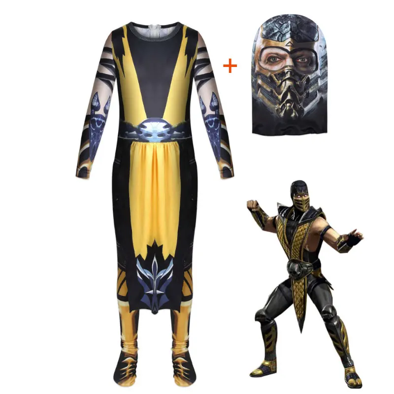 Новый продукт Хэллоуин живой экшн Скорпион месть детский цельный косплей трико