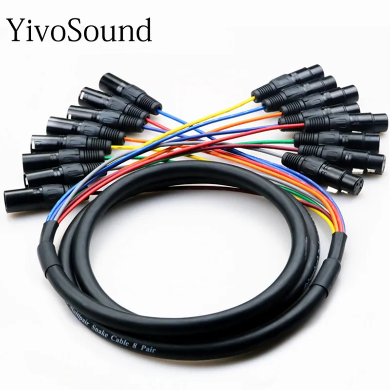 Многоканальный кабель аудиосигнала 8 канальный многожильный соединитель XLR
