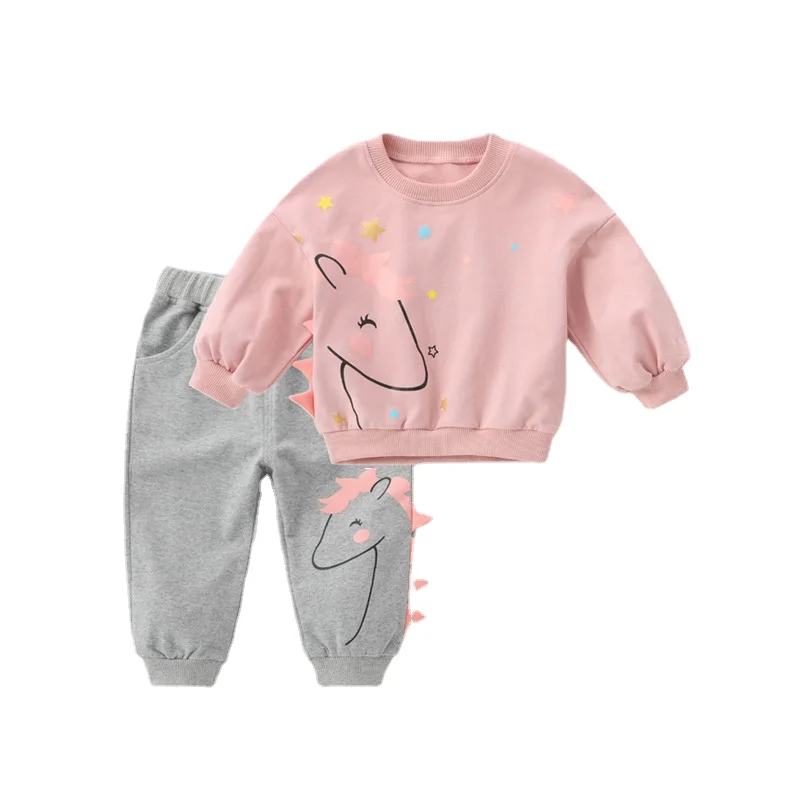 

2 шт., Детская Хлопковая одежда с длинным рукавом, на весну и осень