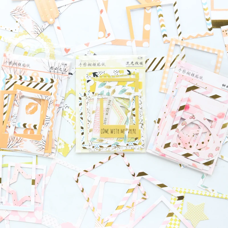 Domikee Новый карамельный декоративный бумажный стикер из золотой фольги для школы