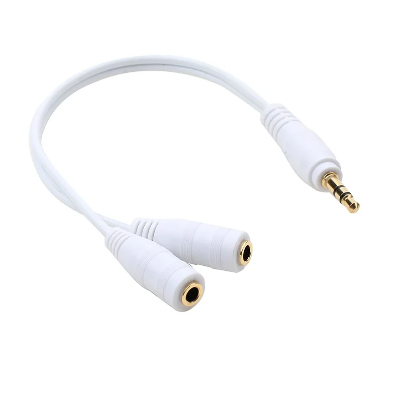 3 5 мм аудиокабель для наушников Y образный сплиттер адаптер 1 гнездо на 2 штекера