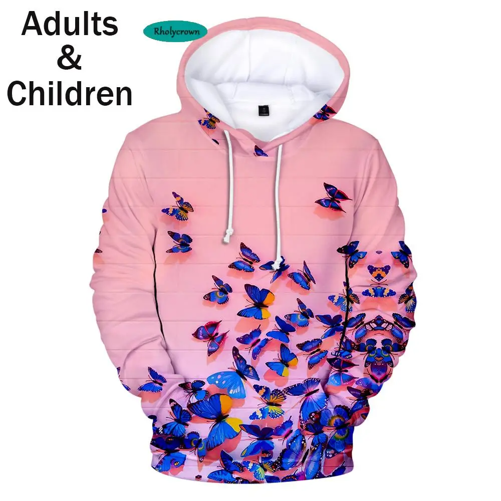 

Fashion Design 3D Print Many butterflies Hoodies Sweatshirts Women Men Animal butterfly Hoodie Boys Girls Casual Warm Pullovers
