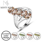 Новые поступления, кольца с драгоценным камнем султанита для женщин, реальные 925 Искусственные Свадебные обручальные ювелирные изделия из драгоценных камней