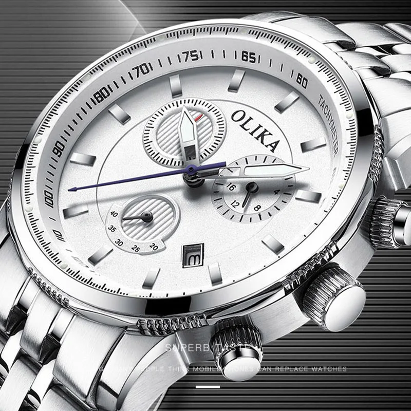 

Часы наручные мужские кварцевые, водонепроницаемые, полностью стальные, спортивные