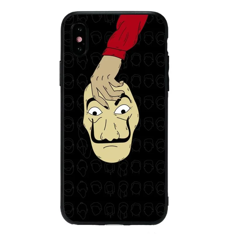 TPU La Casa De Papel case for iphone X XR XS MAX soft tpu phone cover for iphone 6 6S 7 8 PLUS Money Heist caso for 7plus coque - Цвет: TPU