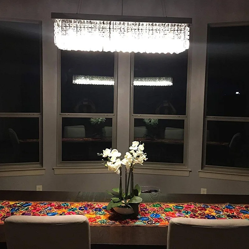 Современная лаконичная хрустальная люстра оригинальная модель для гостиной