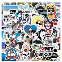 10 30 50PCS Mixed Cute Gray And White Husky Style Stickers Laptop Guitar Luggage Phone Office Waterproof Sticker Decal Kid Toy