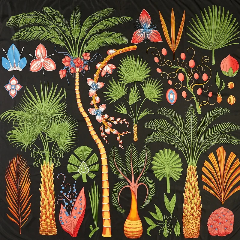 130*130 см Новый женский Шелковый большой квадратный шарф с принтом уличная мода