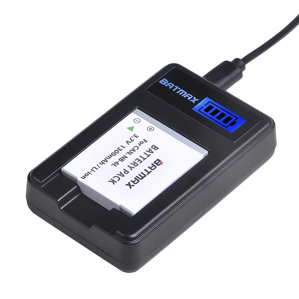 2 упаковки 1300 мАч NB-6L NB-6LH NB6L батареи+ USB ЖК-зарядное устройство для CANON Digital IXUS 85 IS PowerShot S90 Digital IXUS 95 IS камера