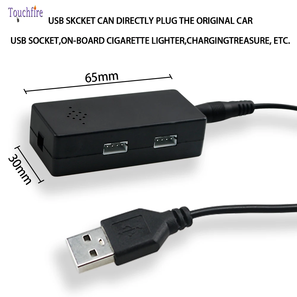 4 шт./компл. сенсорное управление звуком автомобиля USB светодиодсветодиодный