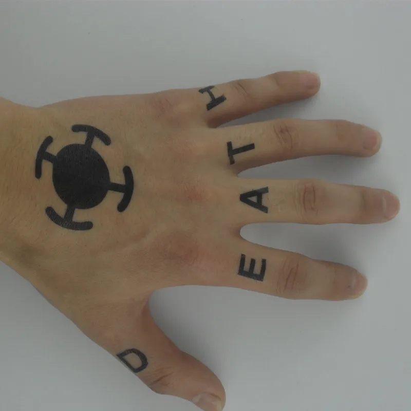 Лидер продаж аниме цельный стикер косплей Татуировка Trafalgar D татуировка с