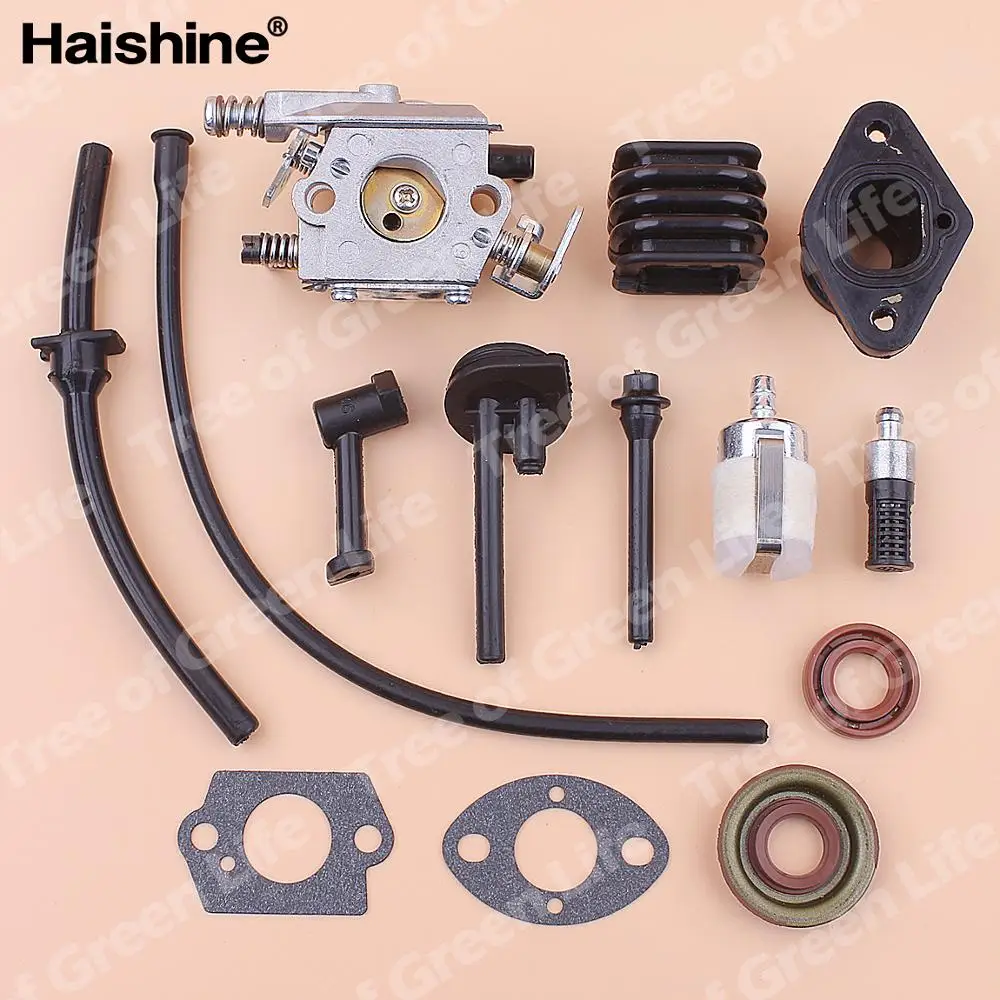 Carburetor Carb For Chinese Chainsaw 2500 25cc Fuel Oil Filter Line Seal Gasket Set  For Chinese 2500 25cc chainsaw nclude 1 x C