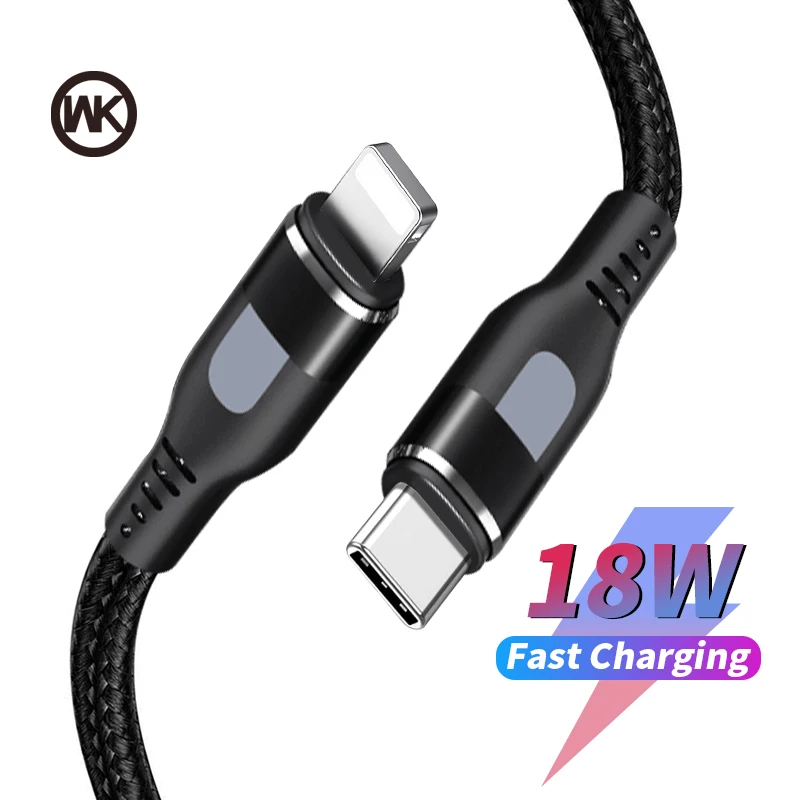 Кабель зарядный WK с разъемом USB Type-C и Lightning 18 Вт | Мобильные телефоны аксессуары