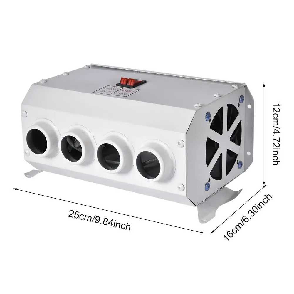 

12V/24V Car Electric Heater Warm Air Blower Manual Car Electric Heating Defroster Car Heater 4-hole Electric Hand Warmer