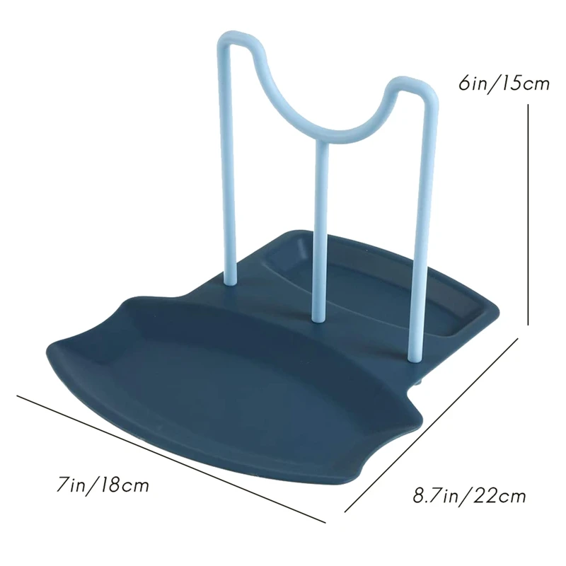 2 Pack Multifunction Kitchen Spatula Rack Spoon Rest Pot Cover Holder for Stove Top(Blue & Green) | Дом и сад