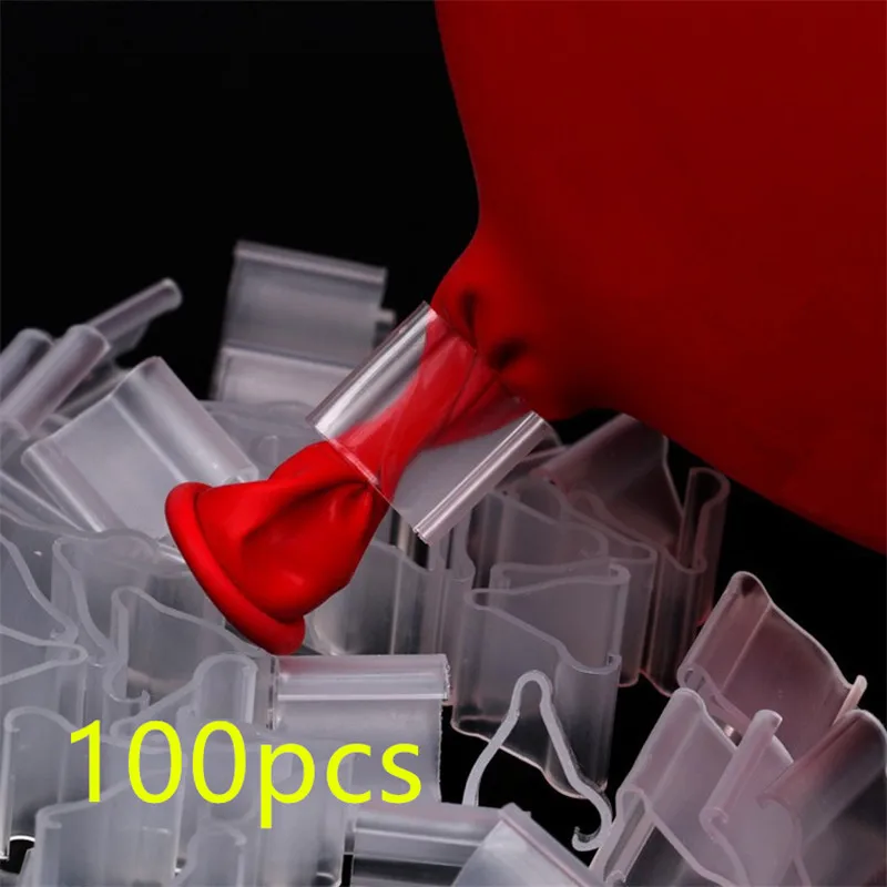100pcs balloon clips 10 шт. Мраморный Рисунок металлик Агат Латексный Шар Красочные воздушные шарики с нарисованными облаками Свадебные украшения на день рождения балони Globos - Цвет: 100pcs balloon clips
