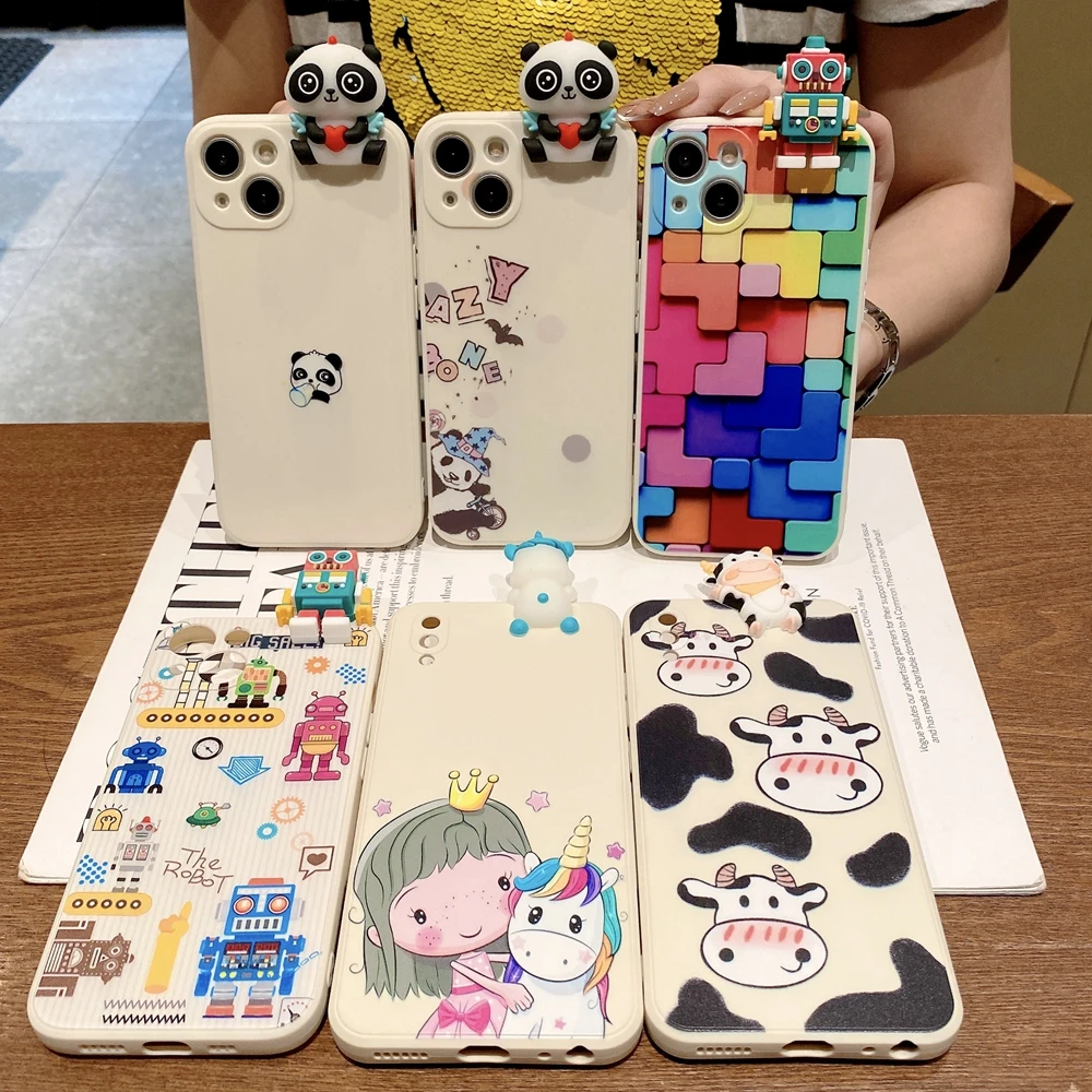 

Capinha One plus 9 Pro 9R 1+9 3D Silicone Case on for Fanda Oneplus Nord 2 CE N200 5G Cases Cute Panda Unicorn Phone Cover Women