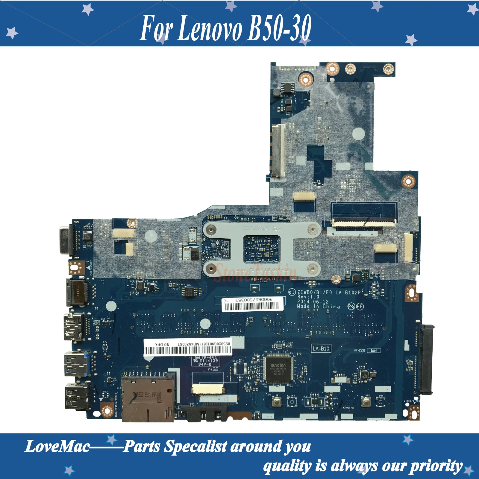 Высокое качество FRU:5B20G90126 для Lenovo B50-30 Материнская плата ноутбука LA-B102P SR1YJ N2840 DDR3L
