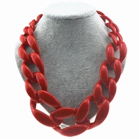 2021 resin long necklace frosted plastic bohemian collar resin necklace jewelry gift wholesale